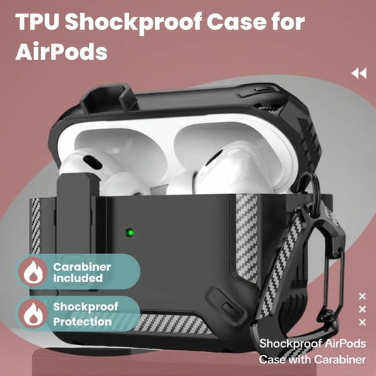 Earphone Protective Case with Carabiner, Anti-Fall Protective Case, TPU Shockproof Protector Cover for Airpods Series, Summer Decoration Accessories