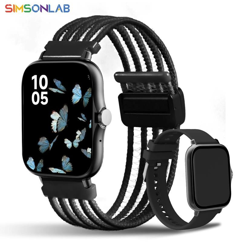 SIMSONLAB 1.83 Inch HD Smartwatch, 1 Count Fashionable Smartwatch with BT Calling & Check Weather, Sports Tracking Smartwatch for Android and Ios, Valentine'S Day Gift